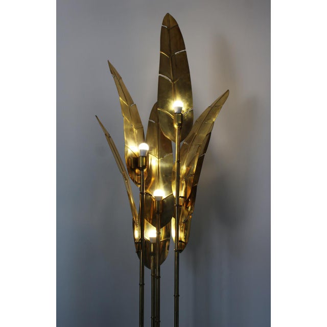 Palma Floor Lamp in Brass, 1970s For Sale - Image 12 of 16