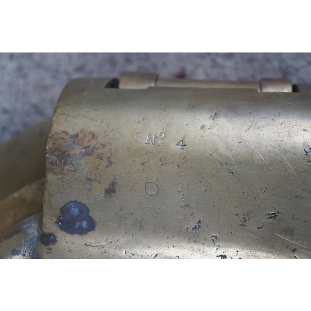 Early 20th Century Early 20th Century Solid Brass Maritime Ships Porthole Storm Cover Window For Sale - Image 5 of 13