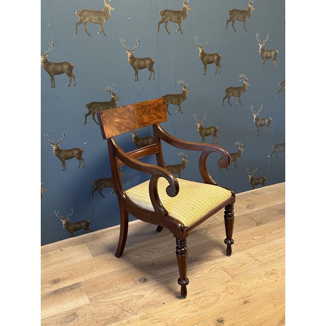 Brown Victorian English Desk Chair in Mahogany For Sale - Image 8 of 8