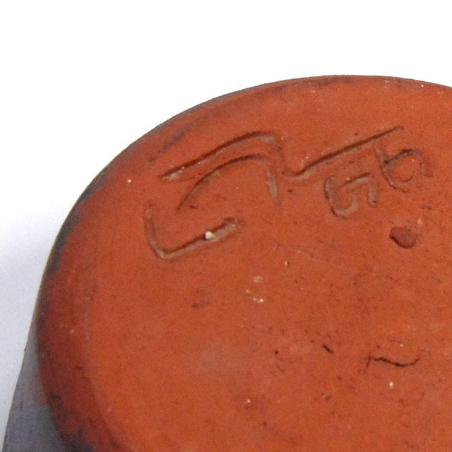 Black German Brutalist Studio Pottery Ashtray by Gerhard Liebenthron, 1969 For Sale - Image 8 of 9