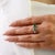 Green Modern Style 18k Gold Octagon Cut Emerald Toi Et Moi Ring Size 5 For Sale - Image 8 of 13