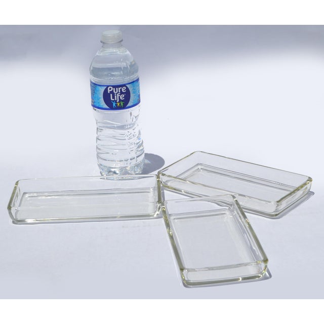 Glass 1970s Gucci Style Rectangular Murano Art Glass Serving Dish - Set of 3 For Sale - Image 7 of 12
