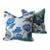 GP and J Baker “Nympheus” Aqua 20" Pillows - A Pair For Sale