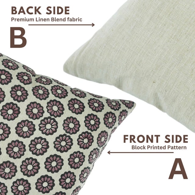 Fabdivine "Linen Blend" Decorative Throw Pillow Cover "Bulbul"- 14x36 Inch For Sale - Image 4 of 5