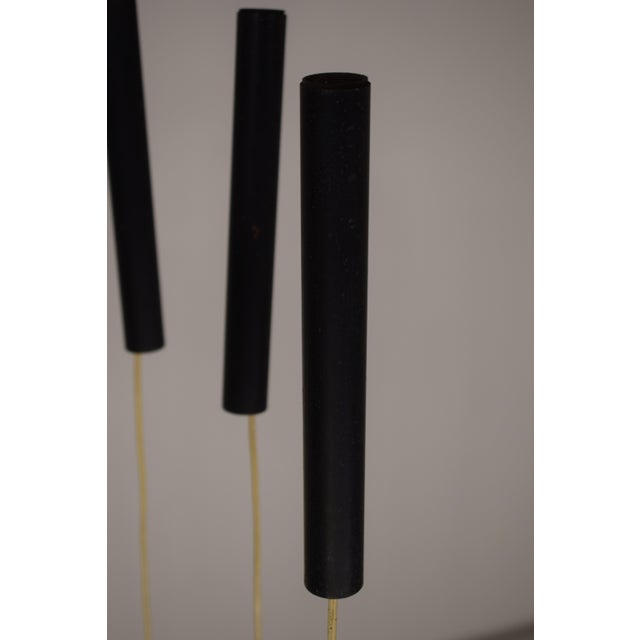 Brass and Metal Chandelier attributed to Stilnovo, 1950s For Sale - Image 10 of 13