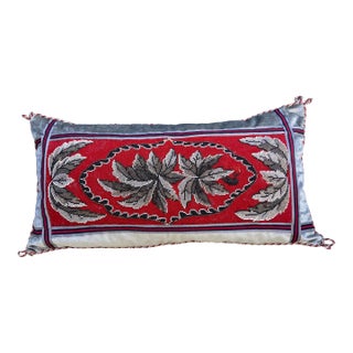 Antique Beaded Needlepoint Pillow For Sale