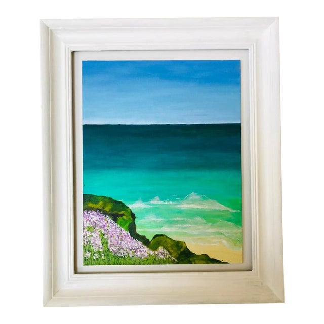 "Missing Cornwall" Framed Contemporary Landscape Acrylic Painting For Sale