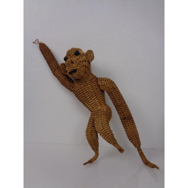 French Handmade Wicker Monkeys, 1960s, Set of 3 For Sale - Image 13 of 18