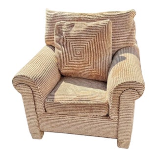 1 of 2 Randolph & Hein English Roll Arm Down Filled Club Chair For Sale