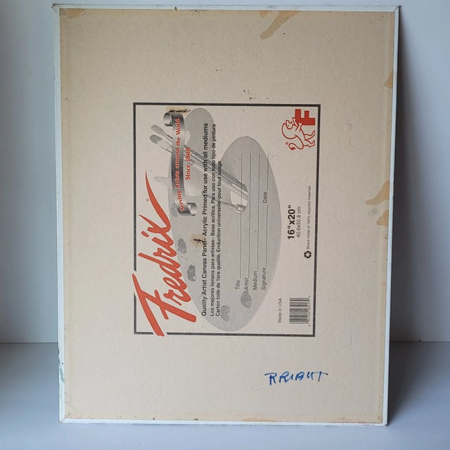 Portraiture 1990s Vintage Portrait of "Man in Green Shirt" Oil on Canvas Board by Rosemary Rabut For Sale - Image 3 of 4