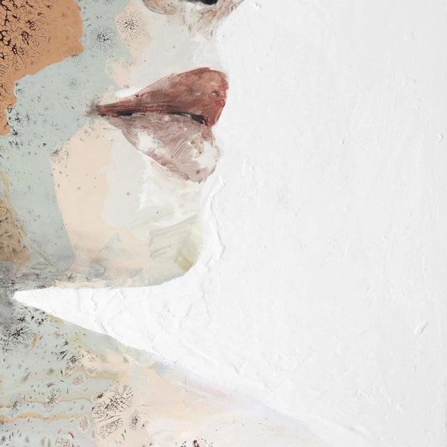 "Looking Beyond" Contemporary Original Abstract Portrait Mixed-Media Painting by Alessandro Casetti For Sale In Los Angeles - Image 6 of 10