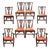 1930's Hand-Carved Solid Mahogany Chippendale Dining Chairs - Set of Eight For Sale