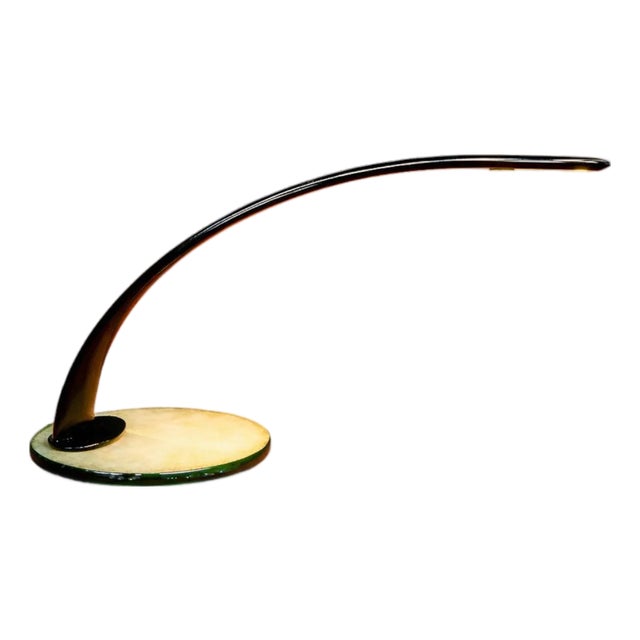 Brazilian Modern "Sonata 3759" Table Lamp in Enameled Metal and Glass, Enrico Furio Dominici, 1970 For Sale