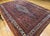 1900 - 1909 Vintage Persian Bibikabad Rug, Hand-Knotted Wool, Geometric Pattern, Rust Red & Blue, 9x13 For Sale - Image 5 of 18