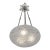 Degue French Art Deco Pendant Chandelier Circa 1930 - Frosted Glass & Nickeled Bronze For Sale