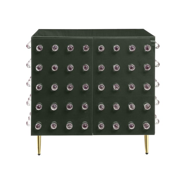 Elevate your bathroom with our magnificent green cabinets crafted from fine glass. Handcrafted in Italy, these unique...
