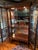 Traditional Attributed to Hekman Furniture Glass Front Display Cabinet With Burled Wood, Mirrored Back, Lighted and Glass Shelves, For Sale - Image 3 of 14