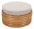 Mid-Century 7 Strand Paul Frankl Style Stacked Rattan Ottoman For Sale