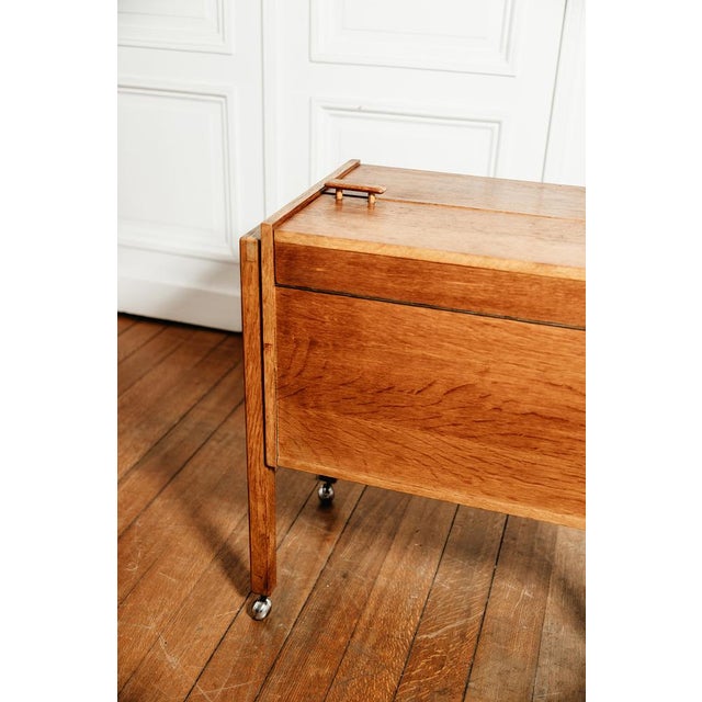 Vintage Bar Cabinet on Casters, 1960s For Sale - Image 3 of 9