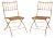 Mid Century Pair of French Iron Faux Bamboo & Wicker Folding Chairs - A Pair For Sale