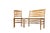 Set of Scandinavian Papercord Bench and Chair in Oak from TS For Sale