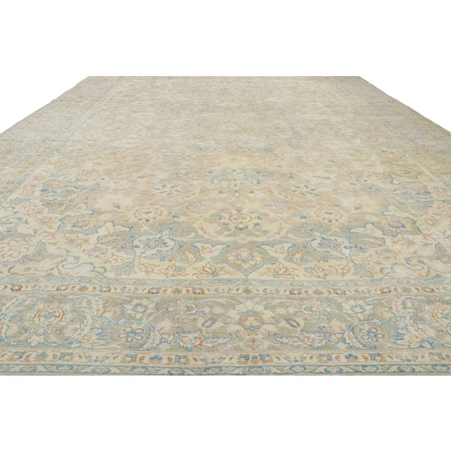 Vintage Persian Kashan Rug - 09'00 X 12'09 For Sale - Image 4 of 11