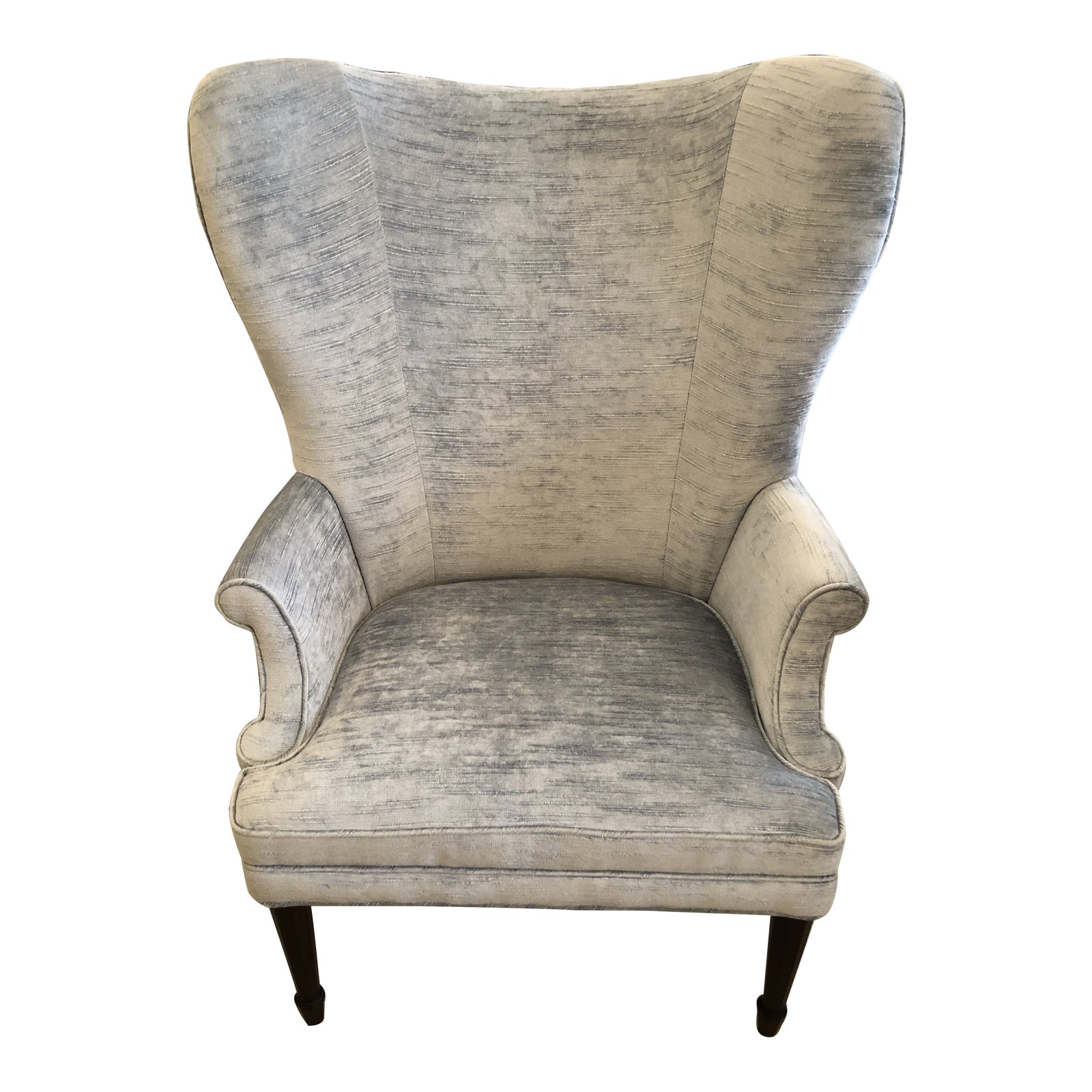 Century Furniture Santa Rosa Wingback Chair in Powder Blue Chenille
