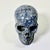 1970s Vintage Abstract Expressionism Boho Chic Hand Carved Blue Speckled Sodalite Skull Sculpture For Sale - Image 9 of 13