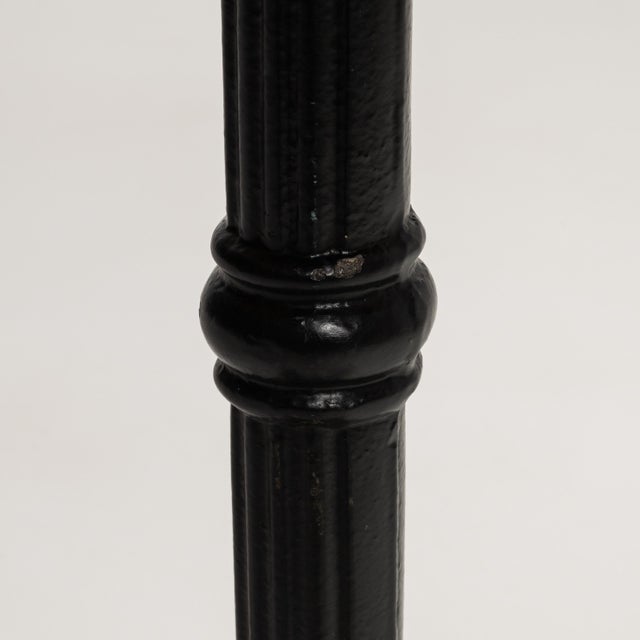 Metal Cast Iron Bistro Table with Oak Top, Antique, France, 20th Century For Sale - Image 7 of 13