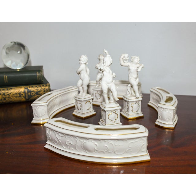 1960s Hutschenreuther Carl Werner Four Seasons Cherubs Porcelain Garniture Set Germany For Sale In Washington DC - Image 6 of 7