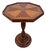 Antique Inlaid Octagonal Wood Accent Table Geometric Iron Cross Marquetry Top For Sale