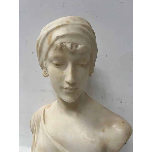 Unknown, Bust of Young Woman, 20th Century, Marble For Sale - Image 6 of 17