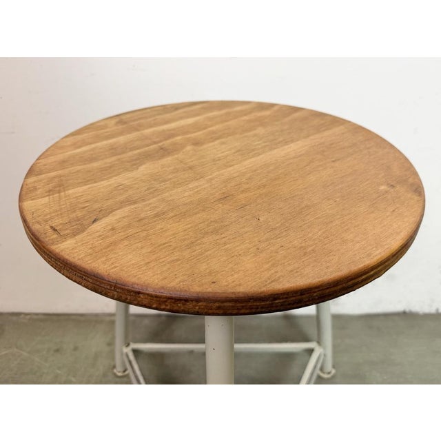 Industrial Grey Workshop Stool, 1960s For Sale - Image 11 of 15