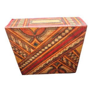Vintage Leather-Covered Trinket Box