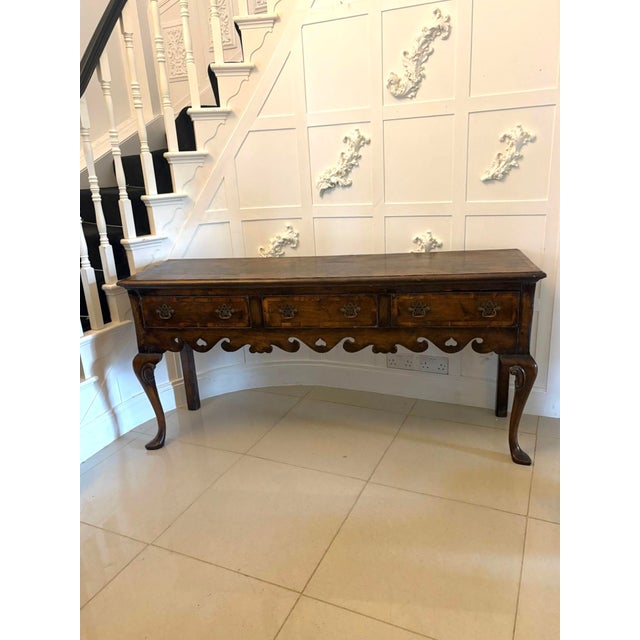 Antique Georgian Oak Console Table, 1900s For Sale - Image 4 of 11