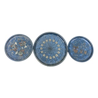 Vintage Wall Plates by Heinz Theo Dietz, 1970s, Set of 3 For Sale