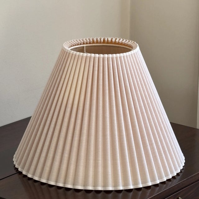 Vintage Mid-20th Century Fluted Empire Lamp Shade For Sale - Image 9 of 11