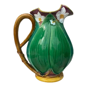 19th Century Victorian Majolica Minton Lily Pitcher
