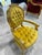 2020s Baroque Golden Yellow Velvet Chair Set With Exquisite Gold Leaf Details For Sale - Image 5 of 6