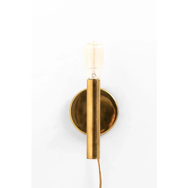 Rare Minimalist wall lamps designed by Sven Mejlstrøm. Produced by Mejlstrøm Belysning in Norway. Listed price is / lamp....
