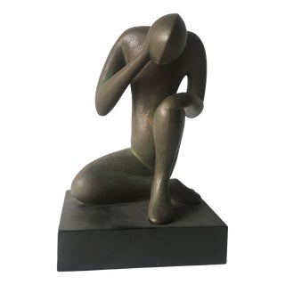 Bintou Abstract Bronze Sculpture by Andrea Picini, Italy, 1969 For Sale