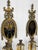 Brass Antique Empire Brass & Stained Glass Crystal Prism Candle Wall Sconces - A Pair For Sale - Image 8 of 11
