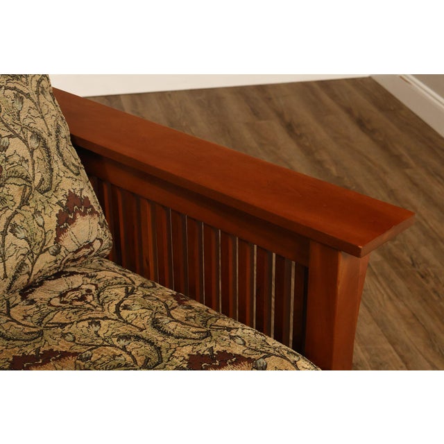 Stickley Mission Collection 'Fayetteville' Cherry Frame Sofa For Sale In Philadelphia - Image 6 of 18
