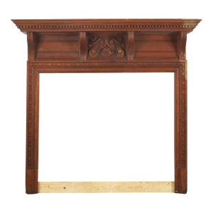 Early 20th Century Victorian Wooden Fireplace Mantel