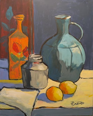 Colorful Still Life - Oil on Board 18x24"