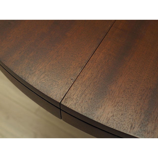 Italian Round Mahogany Table, Italy, 1970s For Sale - Image 6 of 18