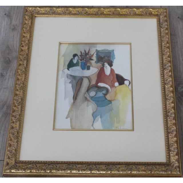 1970s Framed Itzchak Tarkay Prints - A Pair For Sale - Image 5 of 11
