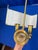 Metal Italian Brass Two-Light Wall Sconces With Original Ivory Shades - Pair For Sale - Image 7 of 15