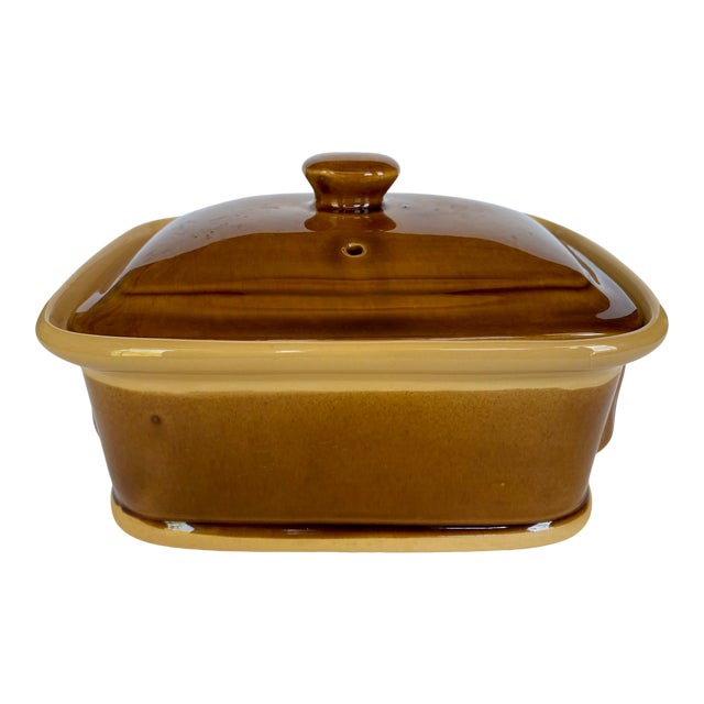 Vintage Early 20th Century English T G Green Pottery Dish With Lid Made