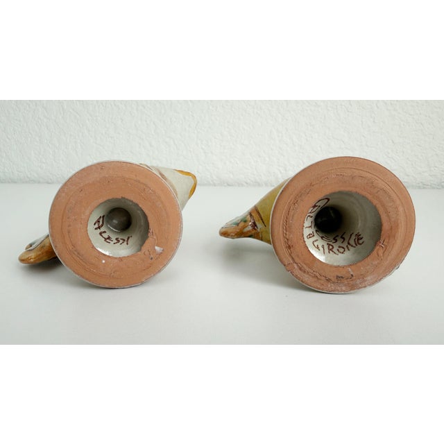 Italian Ceramic Fish Candle Holders by Giacomo Alessi - A Pair For Sale - Image 10 of 11